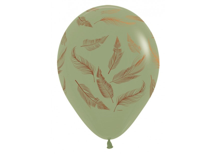 Bedrukte ballon: veren met koper bedrukking