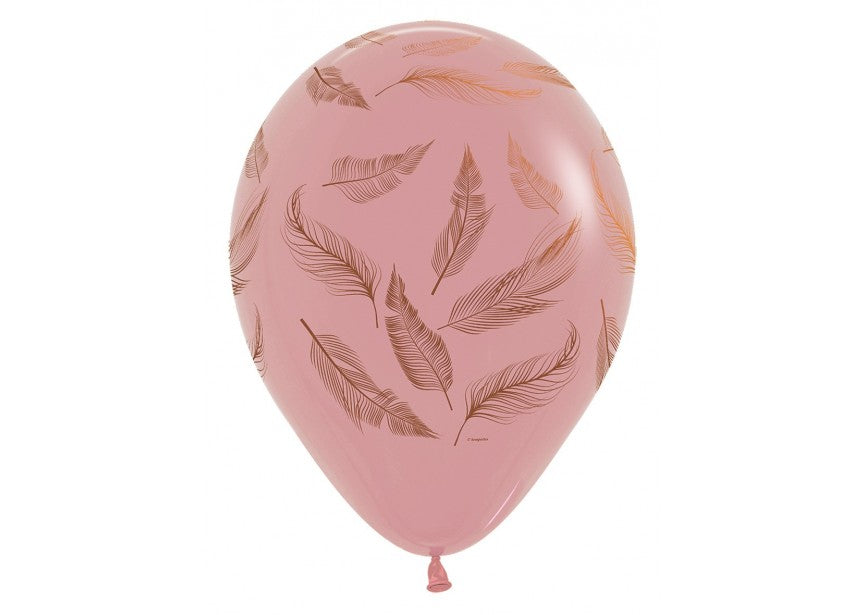 Bedrukte ballon: veren met koper bedrukking