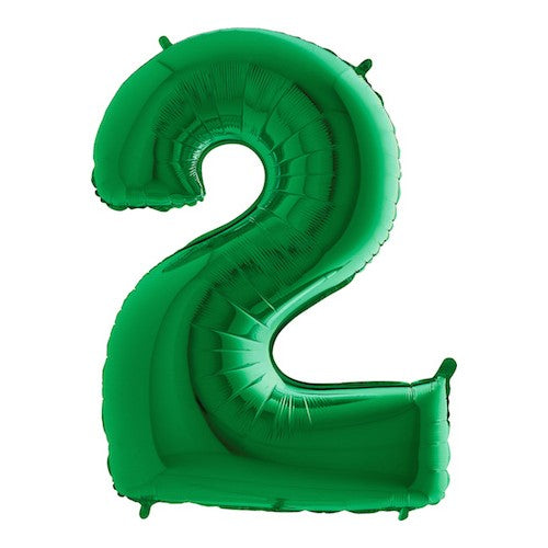 Cijfer 2 groen 35 cm