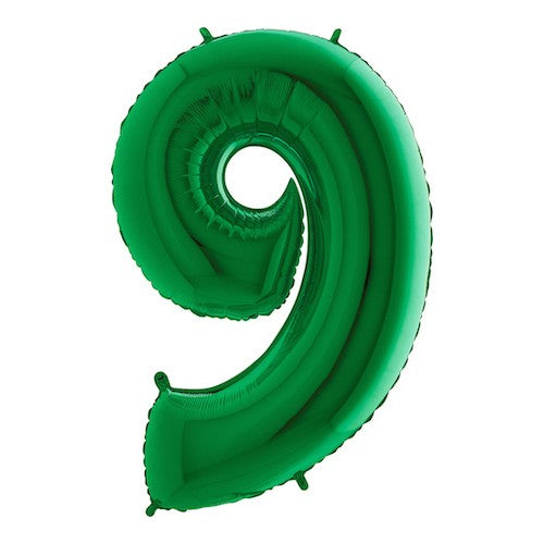 Cijfer 9 groen 35 cm