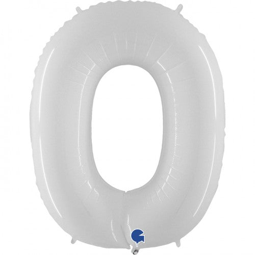 Cijfer 0 wit 100 cm