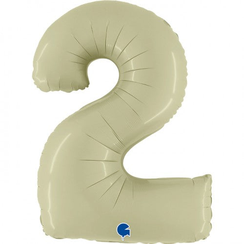 Cijfer 2 olijfgroen 100 cm