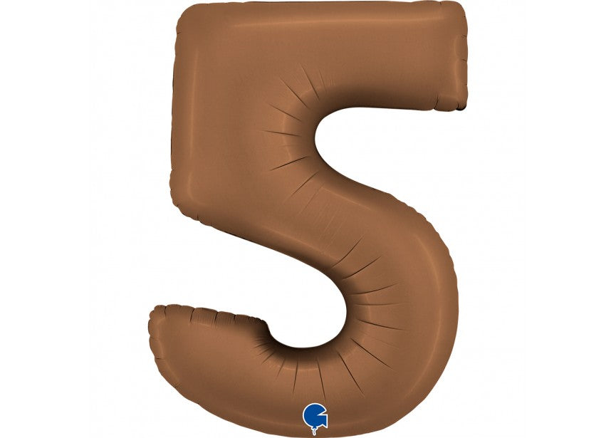 Cijfer 5 Chocolate 100 cm