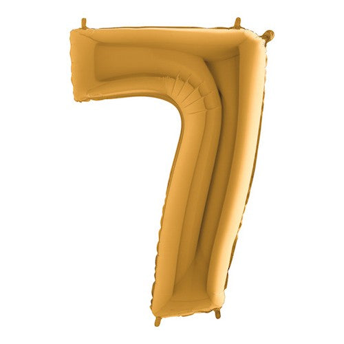 Cijfer 7 goud 100 cm