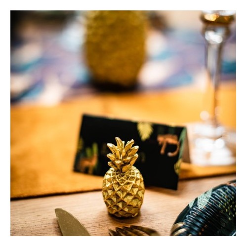 Ananas, gouden plaatsmarkers / gewichtjes