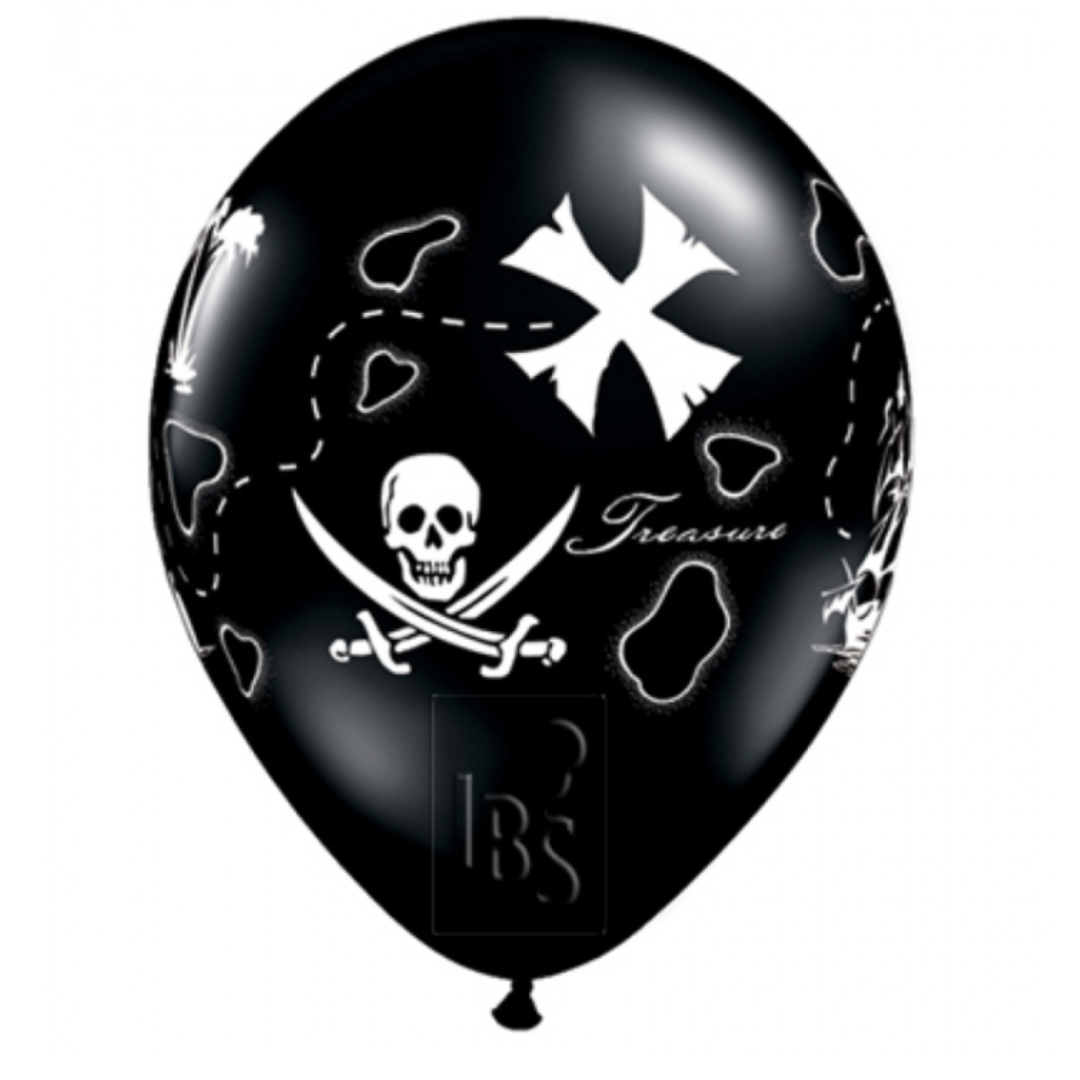 Bedrukte ballon: piraten schatkaart