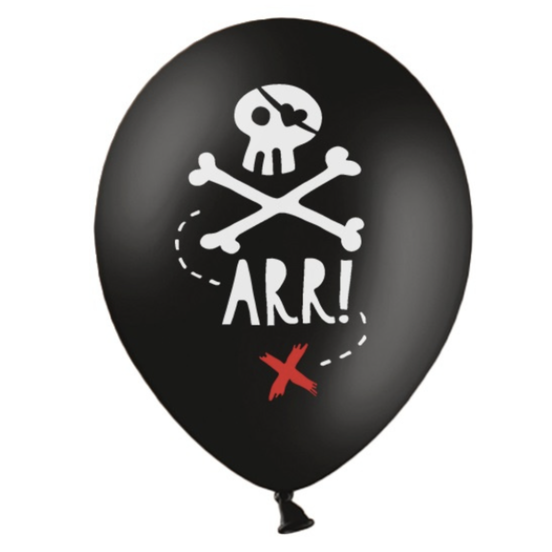 Bedrukte ballon piraten skull arr!
