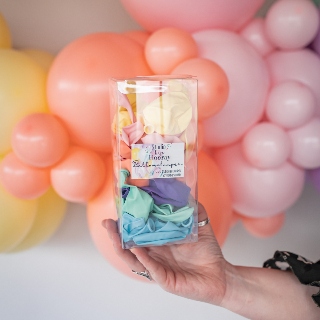 DIY Ballonslinger: Pastel regenboog