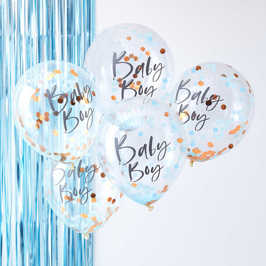 Baby boy confetti ballonnen