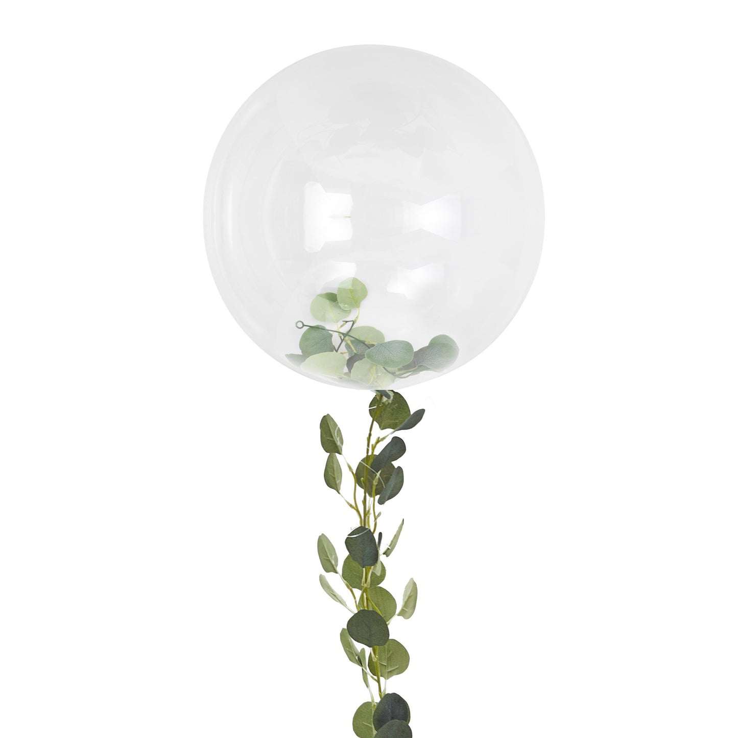 Doorzichtige orbz ballon met bladeren tail