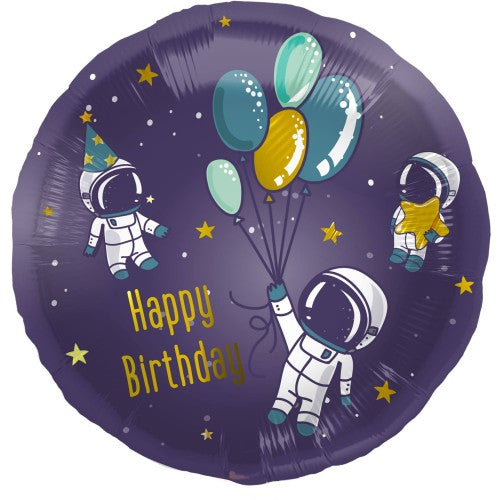 Folieballon ruimte happy birthday