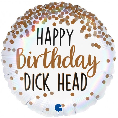 Folieballon happy birthday dick head