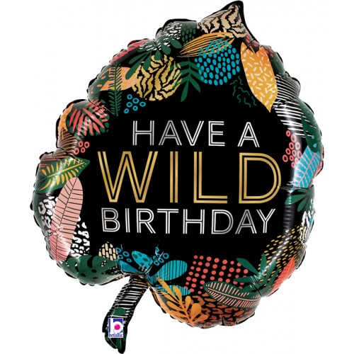 Folieballon have a wild birthday leaf