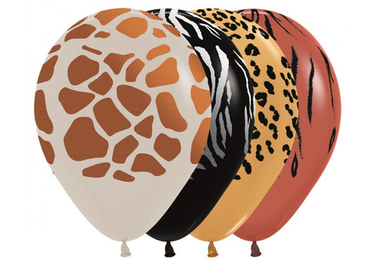 Bedrukte ballon: Safari animal print