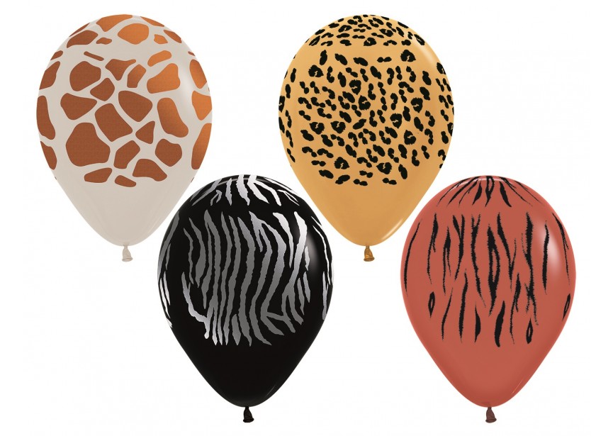 Bedrukte ballon: Safari animal print