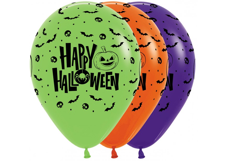 Bedrukte ballon: Happy Halloween