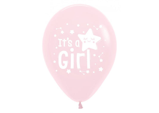 Bedrukte ballon: It's a girl! ster