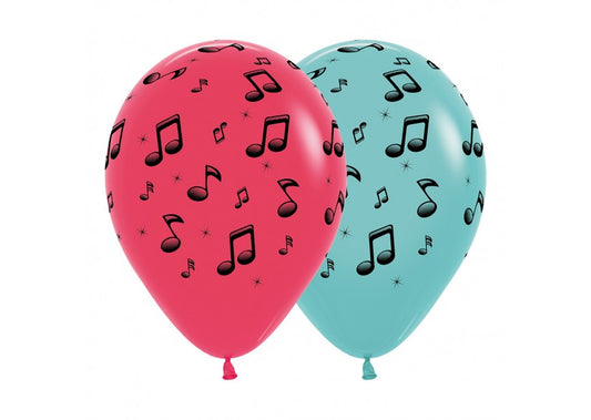 Bedrukte ballon: muziek noten