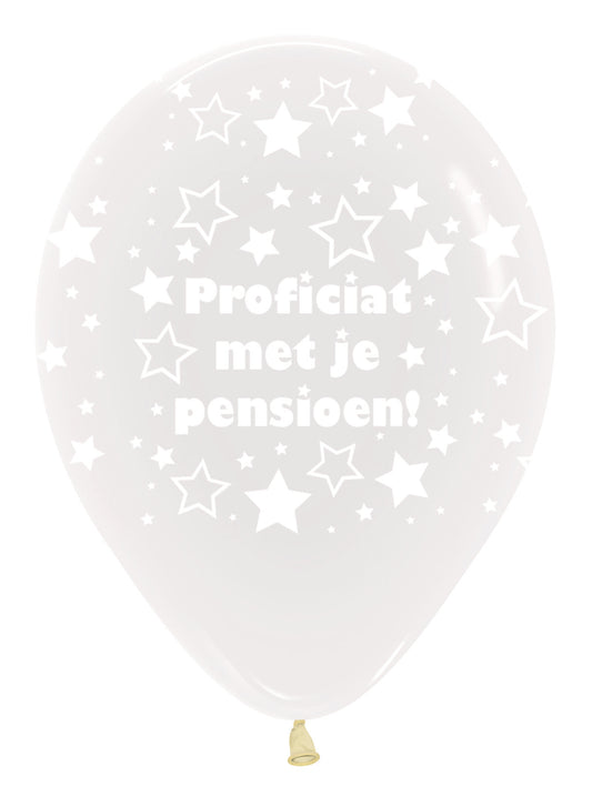 Bedrukte ballon: Proficiat met je pensioen