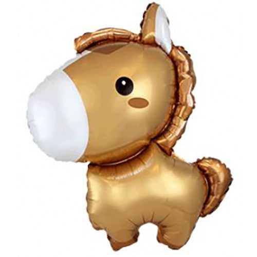 Folieballon goud paardje