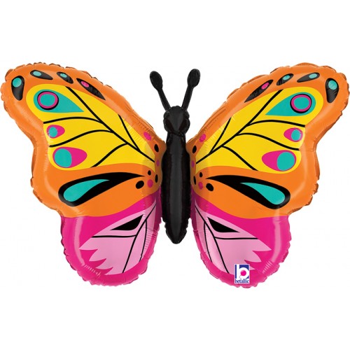 Folieballon kleurrijke vlinder