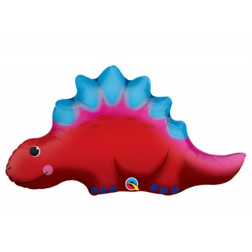 Folieballon stegosaurus rood