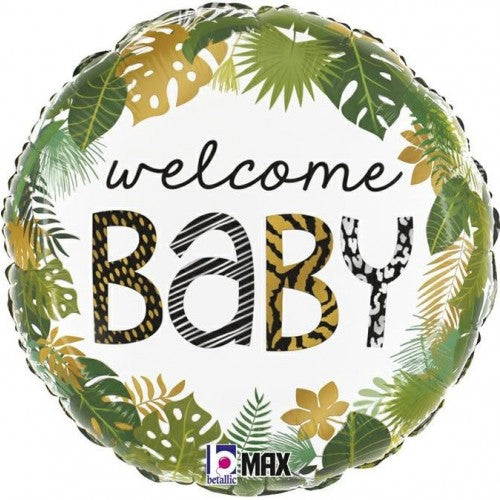 Folieballon welcome baby, jungle thema