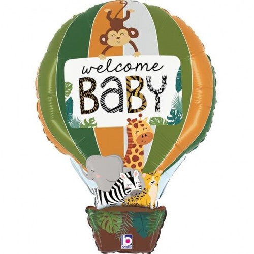 Folieballon welcome baby jungle luchtballon