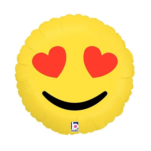 Folieballon emoji hearts