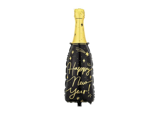 Folieballon champagnefles: happy new year