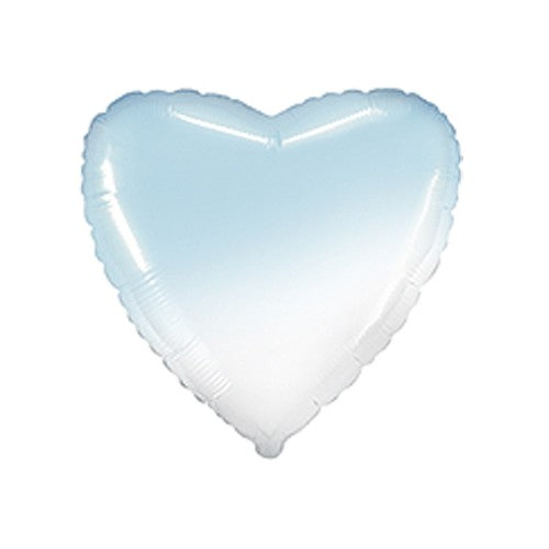 Folieballon hart ombre blauw