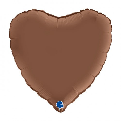 Folieballon hart chocolade kleur