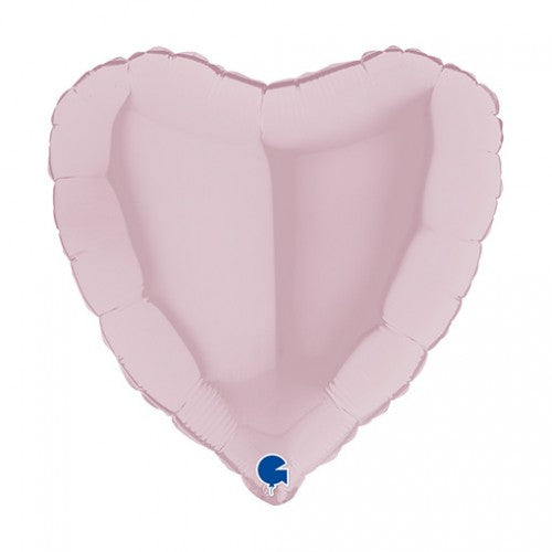 Folieballon hart pastel roze