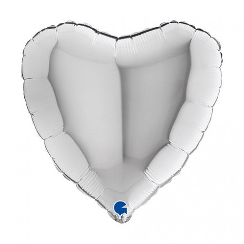 Folieballon hart zilver