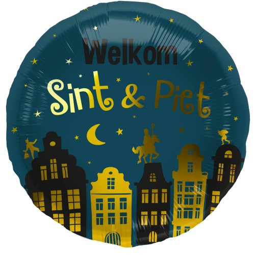 Folieballon welkom Sint & Piet