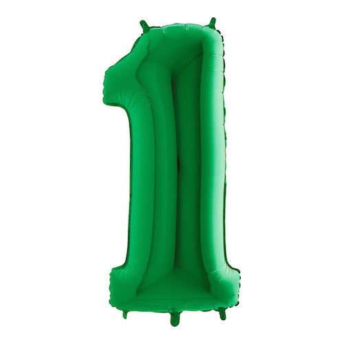 Cijfer 1 groen 100 cm