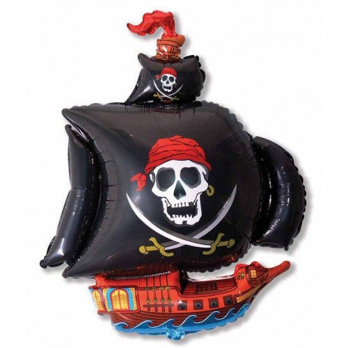 Folieballon piratenschip skull