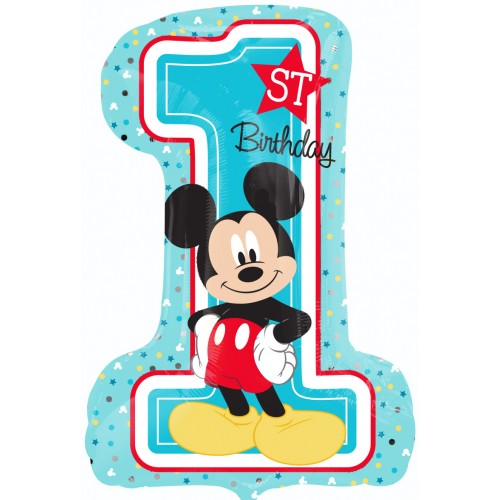 Folieballon Mickey 1ste verjaardag