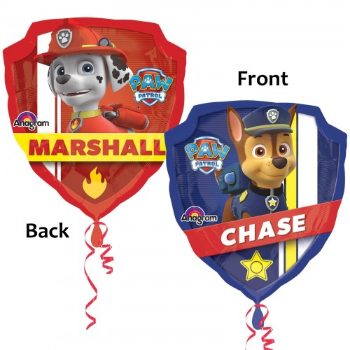 Folieballon Paw patrol, Chase/Marshall